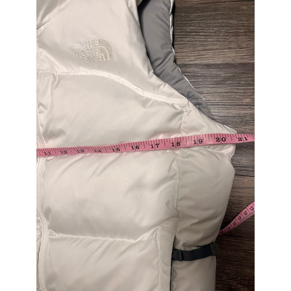The North Face 700 Down Nuptse Vest Women M White Goose Puffer Y2K Gorpcore - Picture 13 of 15